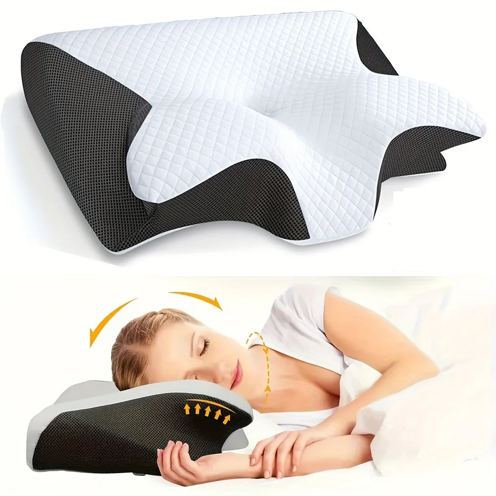 Ergonomic cotton snack pillow with comfortable sleeping design, soft and lightweight, perfect for side, back and abdominal sleep