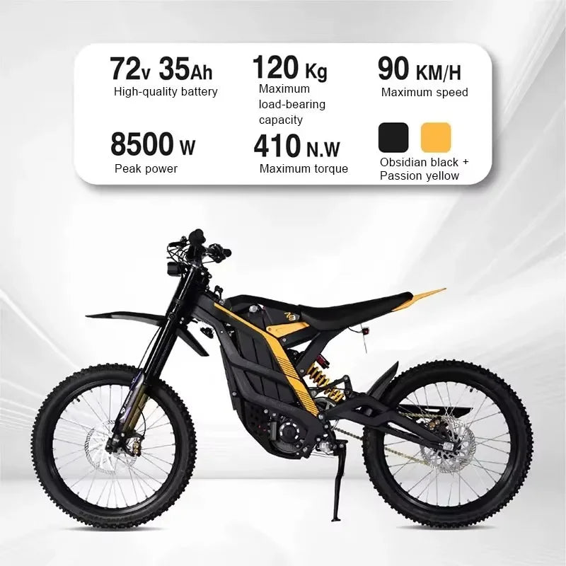 2025 Factory Supply 79 bike pro 8500W 74V 90KM/H Offroad Motorcycle E-Dirt Bike Electric Motorcycle for sale