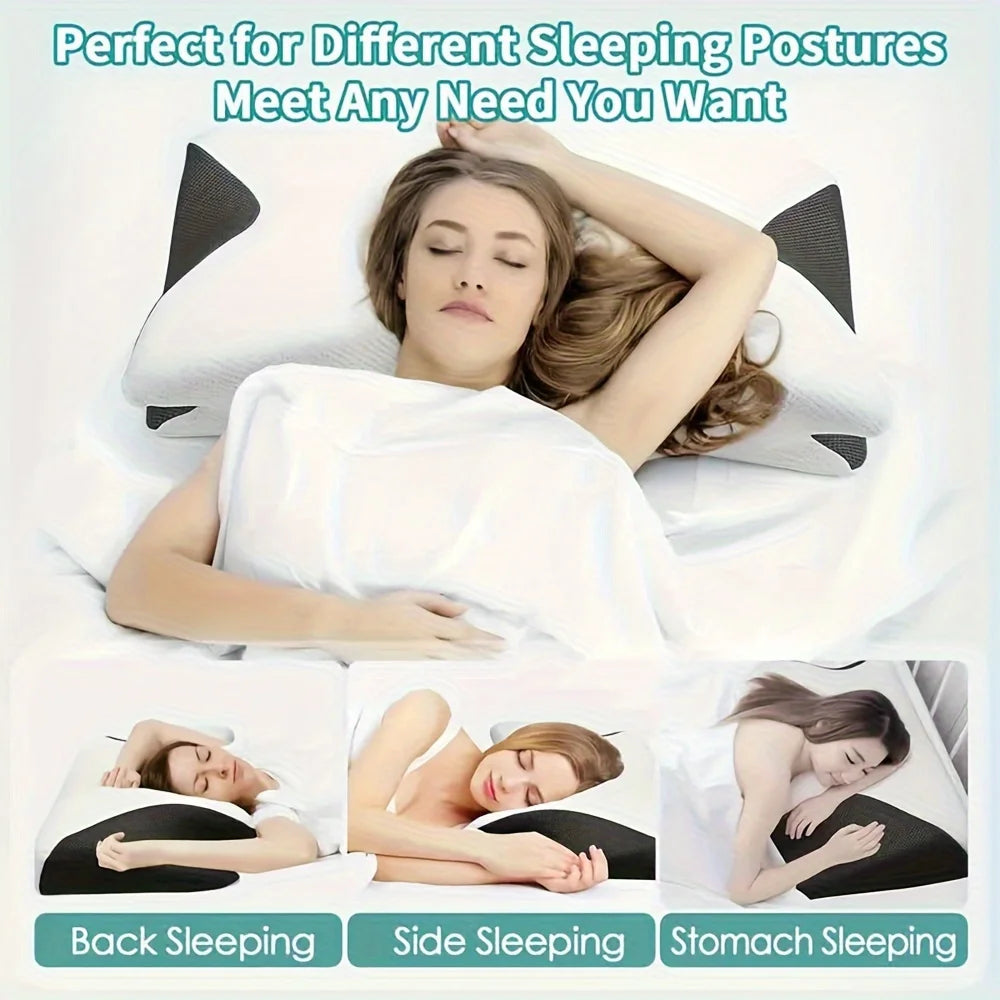 Ergonomic cotton snack pillow with comfortable sleeping design, soft and lightweight, perfect for side, back and abdominal sleep